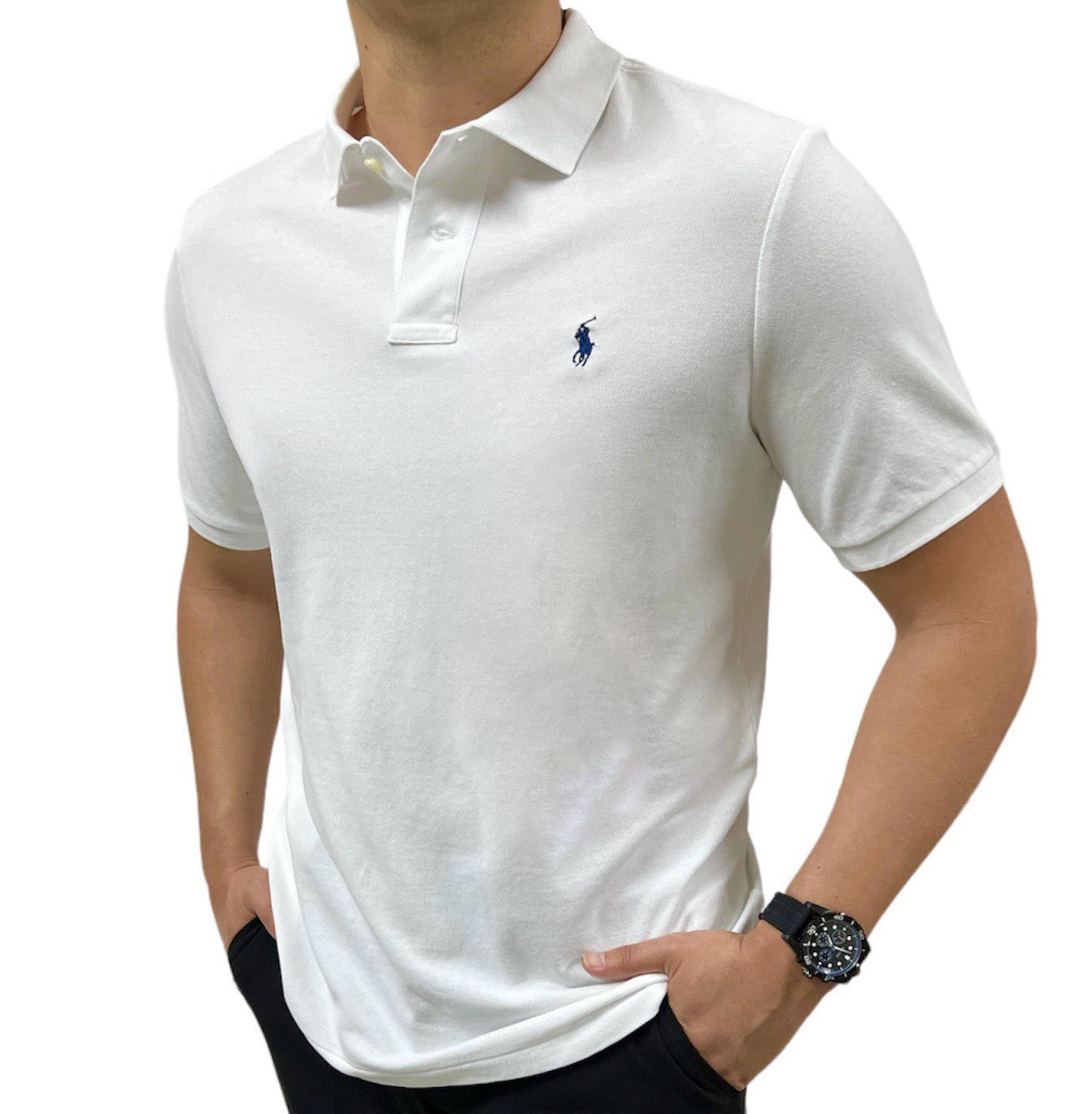 Camisa Polo Ralph Lauren Logo Bordado Azul