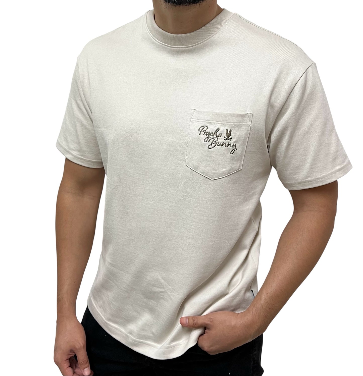 Camiseta Psycho Bunny Beige Oversized