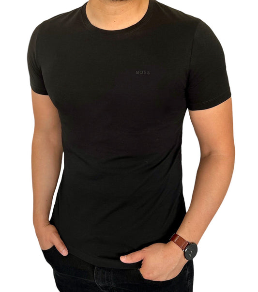 Camiseta BOSS Slim Fit Punto Elástico Logo Reflectante
