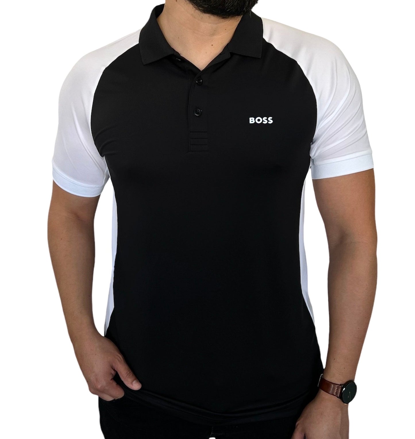 Polo BOSS Paddy Blanco/Negro
