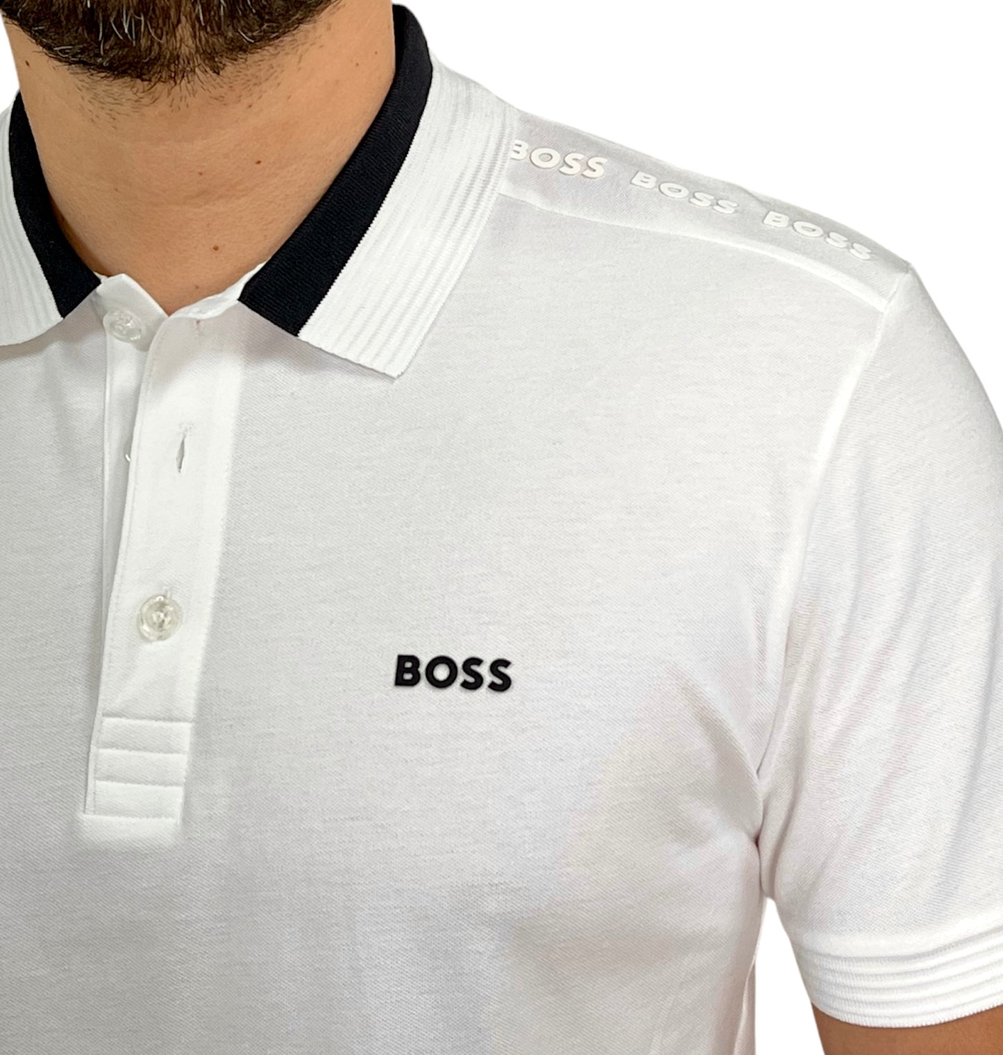 Polo BOSS Algodón Elástico Cuello Piqué