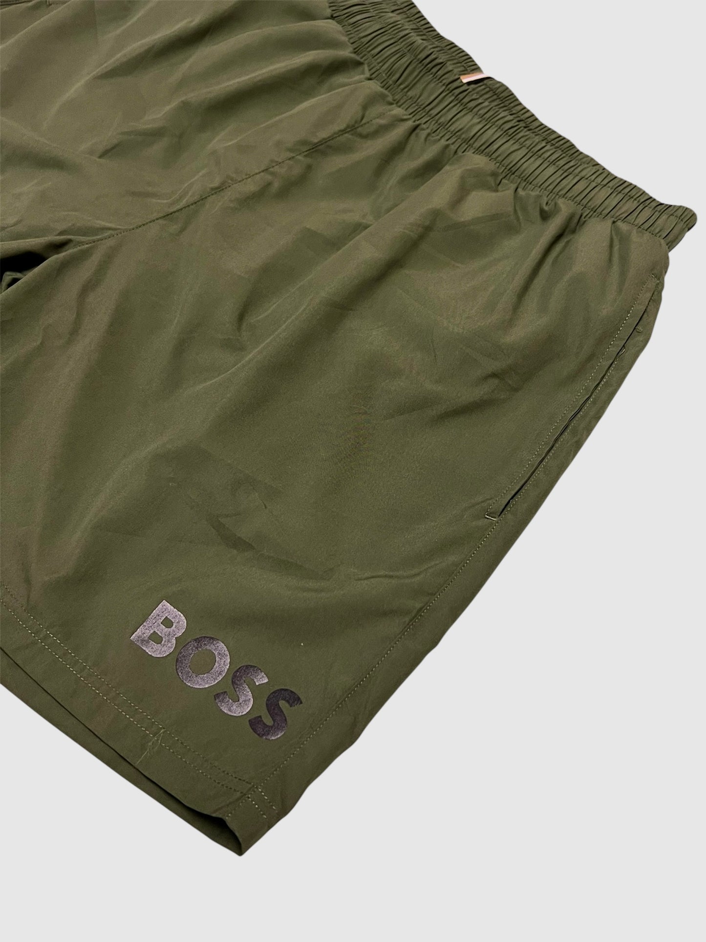 Short BOSS Verde Logo Negro