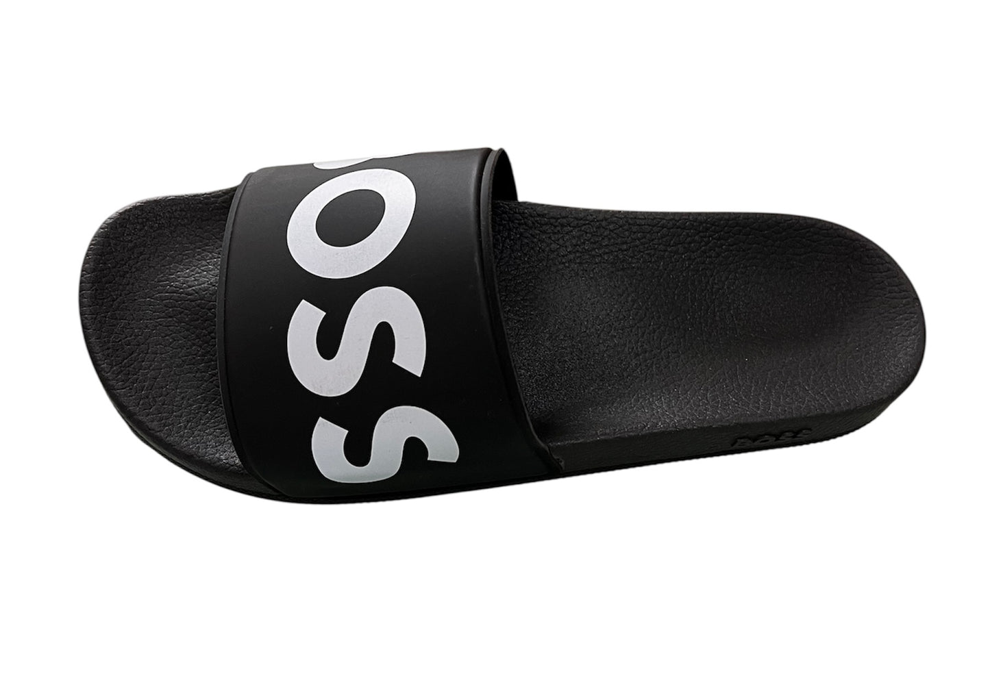 Sandalia BOSS Negra Logo Blanco