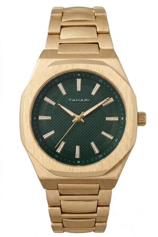 Reloj Tahari dorado case verde