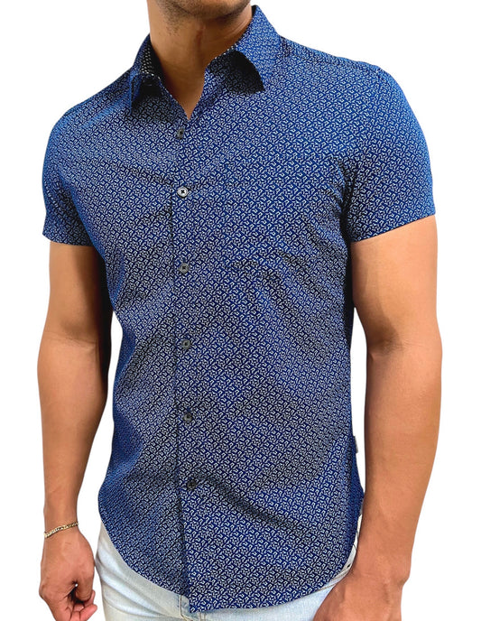 Camisa Manga Corta Keneth Cole Estampada
