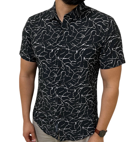 Camisa Manga Corta Perry Ellis Stretch