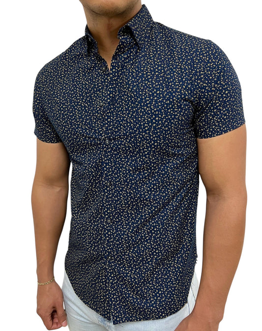 Camisa Denim&Flower Estampada
