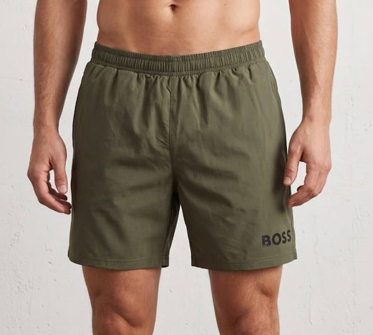 Short BOSS Verde Logo Negro