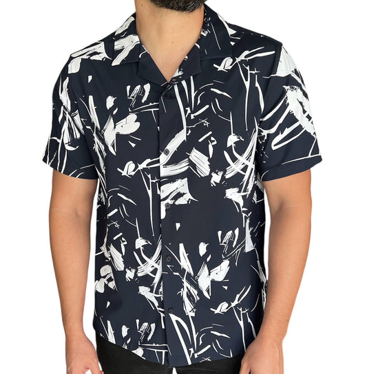 Camisa Republic Playa Azul / Blanco