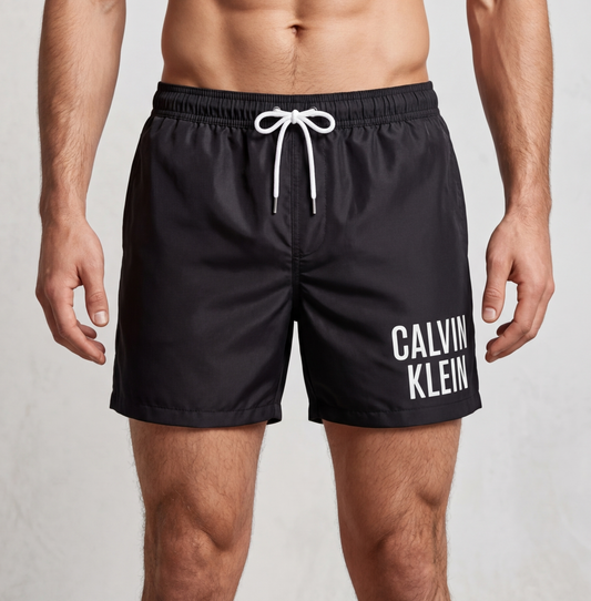 Short Calvin Klein Negro Logo Blanco