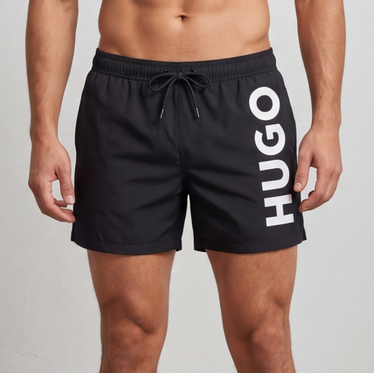 Short Hugo logo blanco