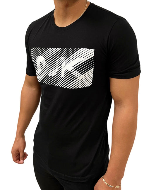 Camiseta Michael Kors Negra Logo Blanco
