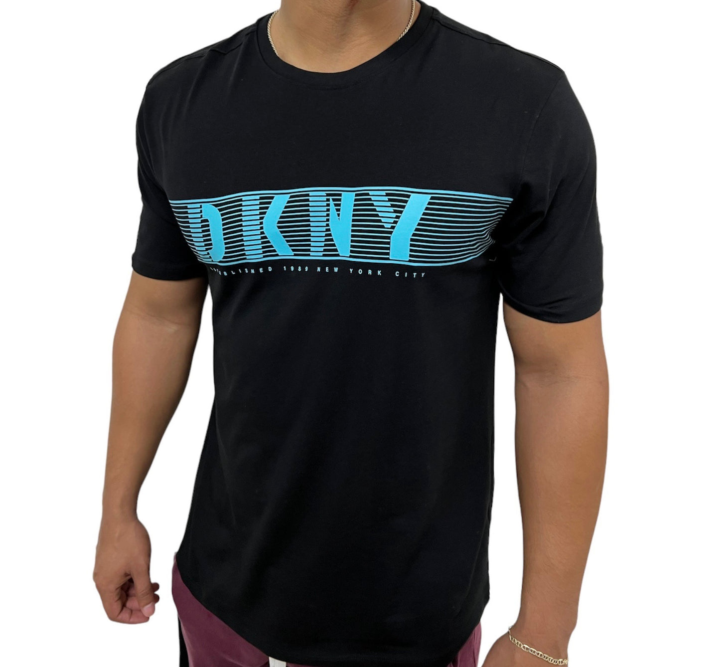 Camiseta DKNY Stretch Logo Turquesa