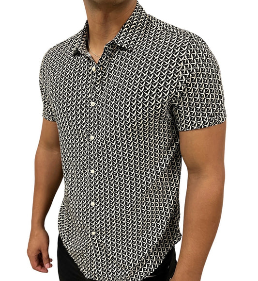 Camisa Manga Corta Estampado Gorrión
