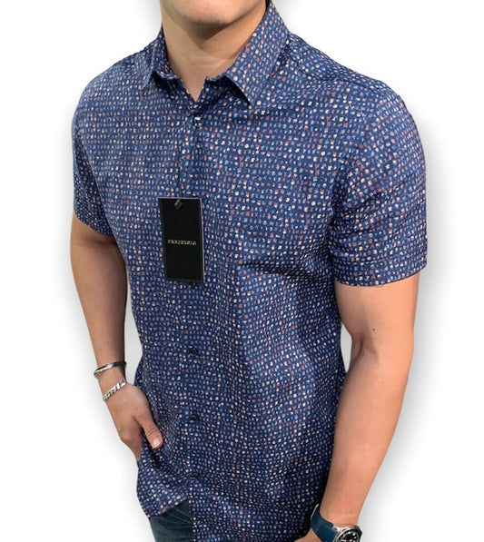 Camisa Manga Corta Prejuicio Estampado Mosaico