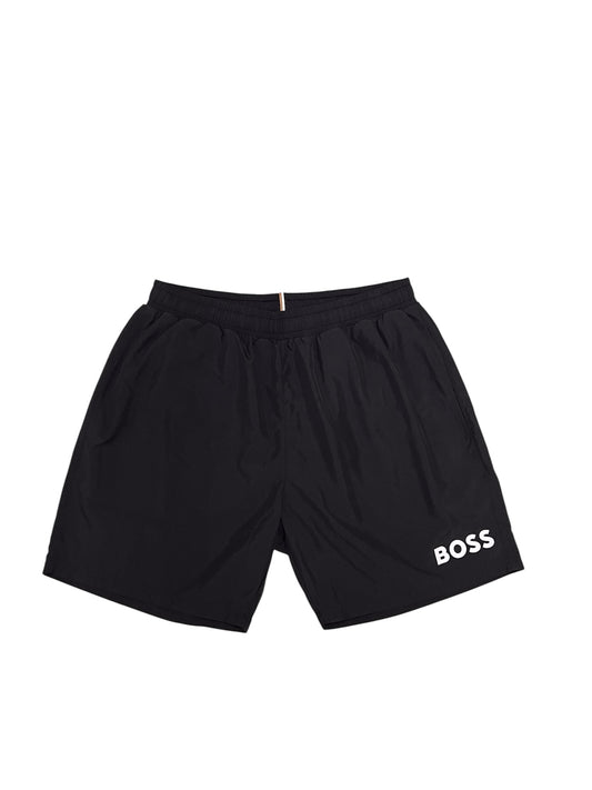 Short BOSS Negro Logo Blanco