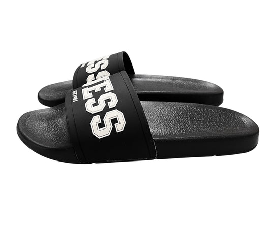 Sandalia Guess Negra Letras Blancas