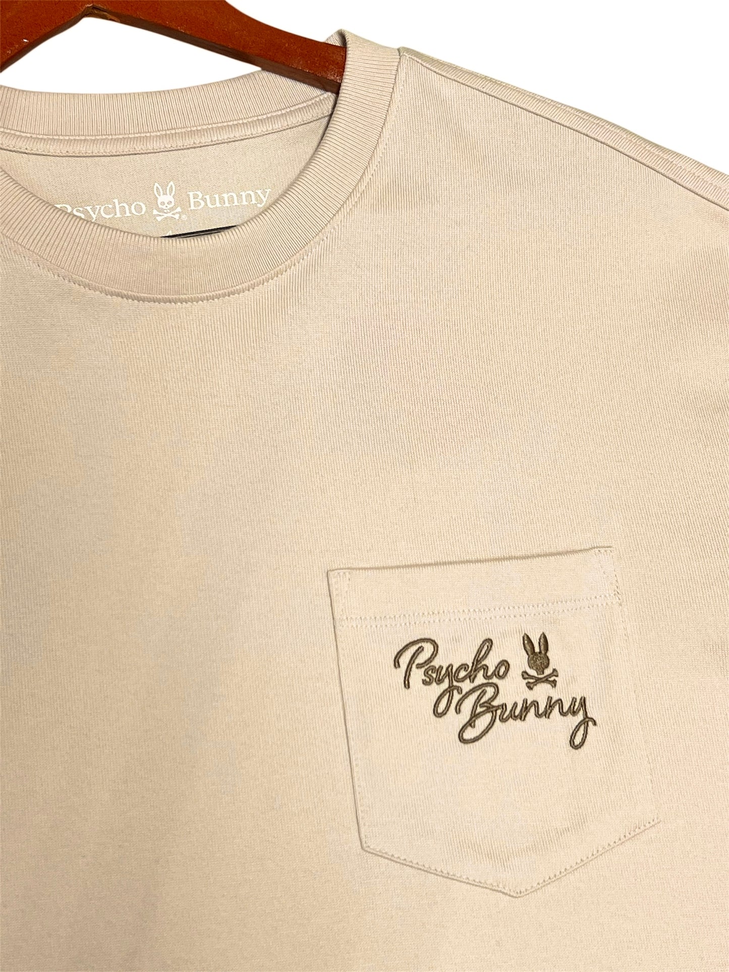 Camiseta Psycho Bunny Beige Oversized
